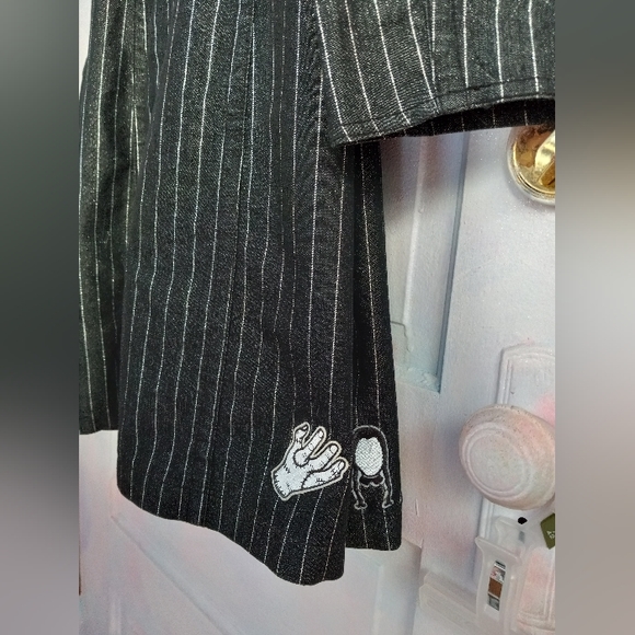 Wednesday Addams custom Rage pinstriped trench coat- SOLD@hosted store - Picture 7 of 16